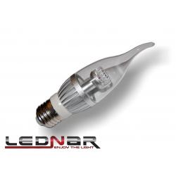 LEDNAR Żarówka świecznikowa  5,5W  biała ciepła LED E27 230VAC